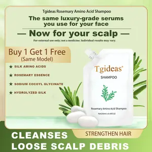 Buy 1 Get 1 Free(Same Model) Tgideas Anti-Hair Fall Hair Loss Treatment Shampoo Oil Control Anti Dandruff Haircare Rosemary Zinc PCA Help Hair Growth Amino  Reduce Hair Loss Scalp Cleanser Conditioner 250ML #Summervibes