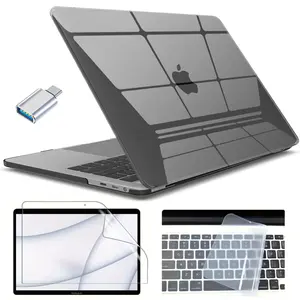 Compatible FOR Macbook Air 13 Inch (2021-2018) A2337 M1 A2179 A1932, Protective Case, Laptop Cover, Laptop Casing, Keyboard Film, Screen Protector, Adapter, Clear