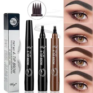 Magic 4-Tip Eyebrow Pen | 5 Shades Waterproof Long-Lasting, Create Natural Hair-Like Brows in Seconds, Beginner-Friendly