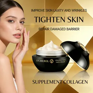 Reorganized collagen cream tightens, anti-ages, smooths wrinkles, moisturizes and hydrates, rejuvenates with peptides