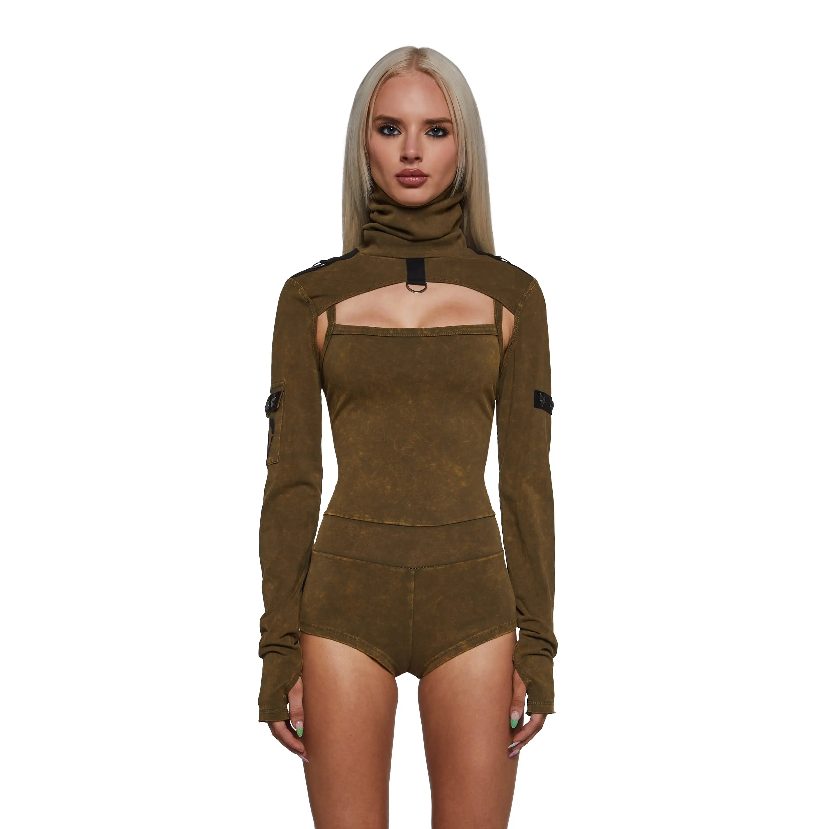 Outro Knit Romper And Shrug Set