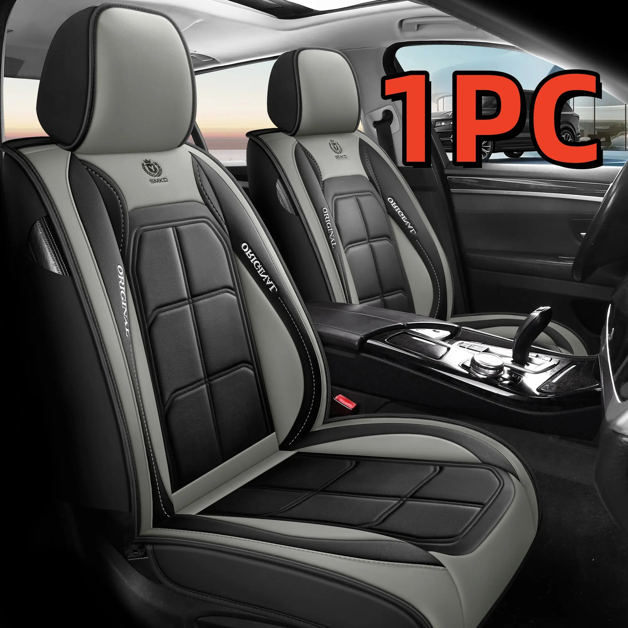 1PC pu leather car seat protector All-Season Universal PU Car Seat Covers Waterproof and Wear-Resistant, Car Seat Covers Front Seats