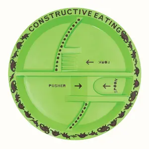 Constructive Eating Green Dino Plate