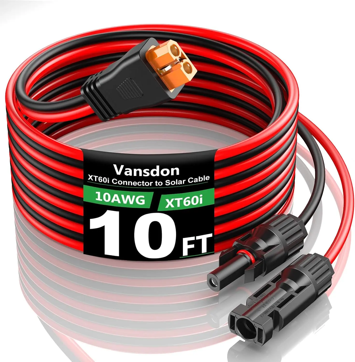 to XT60i Extension Cable 10AWG 10FT Connector to XT60i Adapter Charging Cable for Station, Generator, Panel, Battery, RV