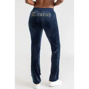 Juicy Couture Taurus Customizable Big Bling Velour Track Pants