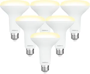 BR30 LED Bulb, Dimmable Flood Lights Indoor CRI80 7W Equivalent 65W 2700K Soft White 650 Lumens, 15000 Lifetime Hours Recessed Light Bulbs, Interior E26 Base LED Can Light Bulbs, 6 Pack