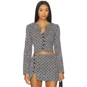 Amanda Uprichard Puzzle Jacket in Black White