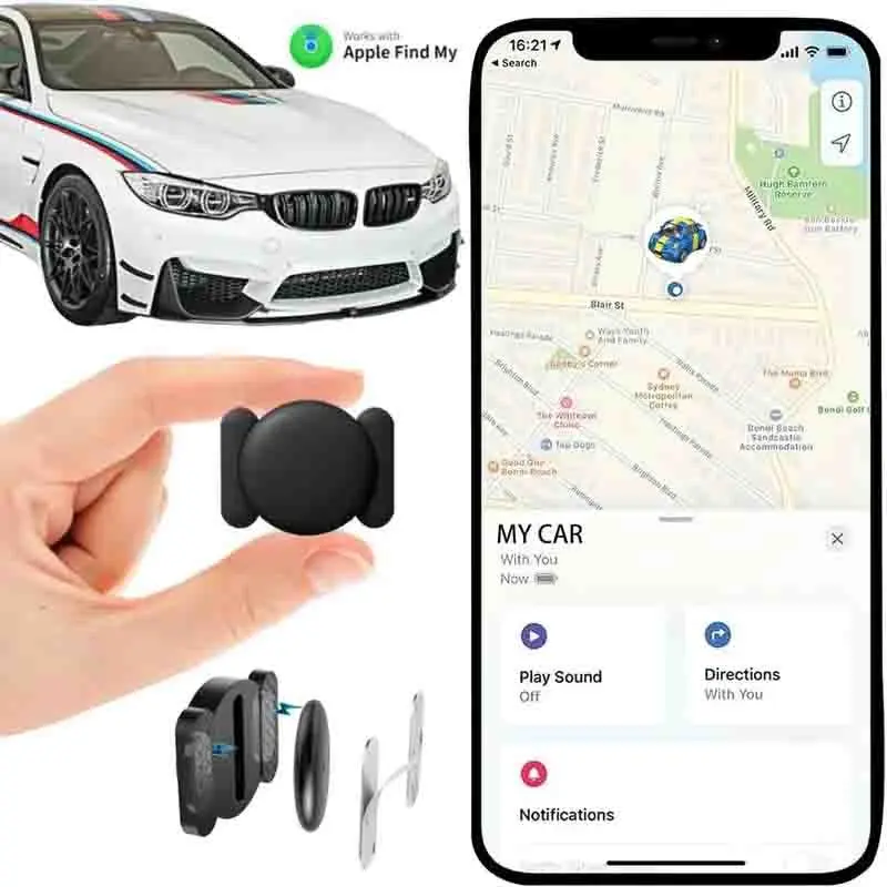 Mini GPS Tracker, 1 Count Car GPS Tracker with Weatherproof Magnetic Case, Battery-Powered Hidden Car Tracking Device, Secure Vehicle Monitoring, Tracking Devices For Cars Hidden, Hidden Gps Trackers