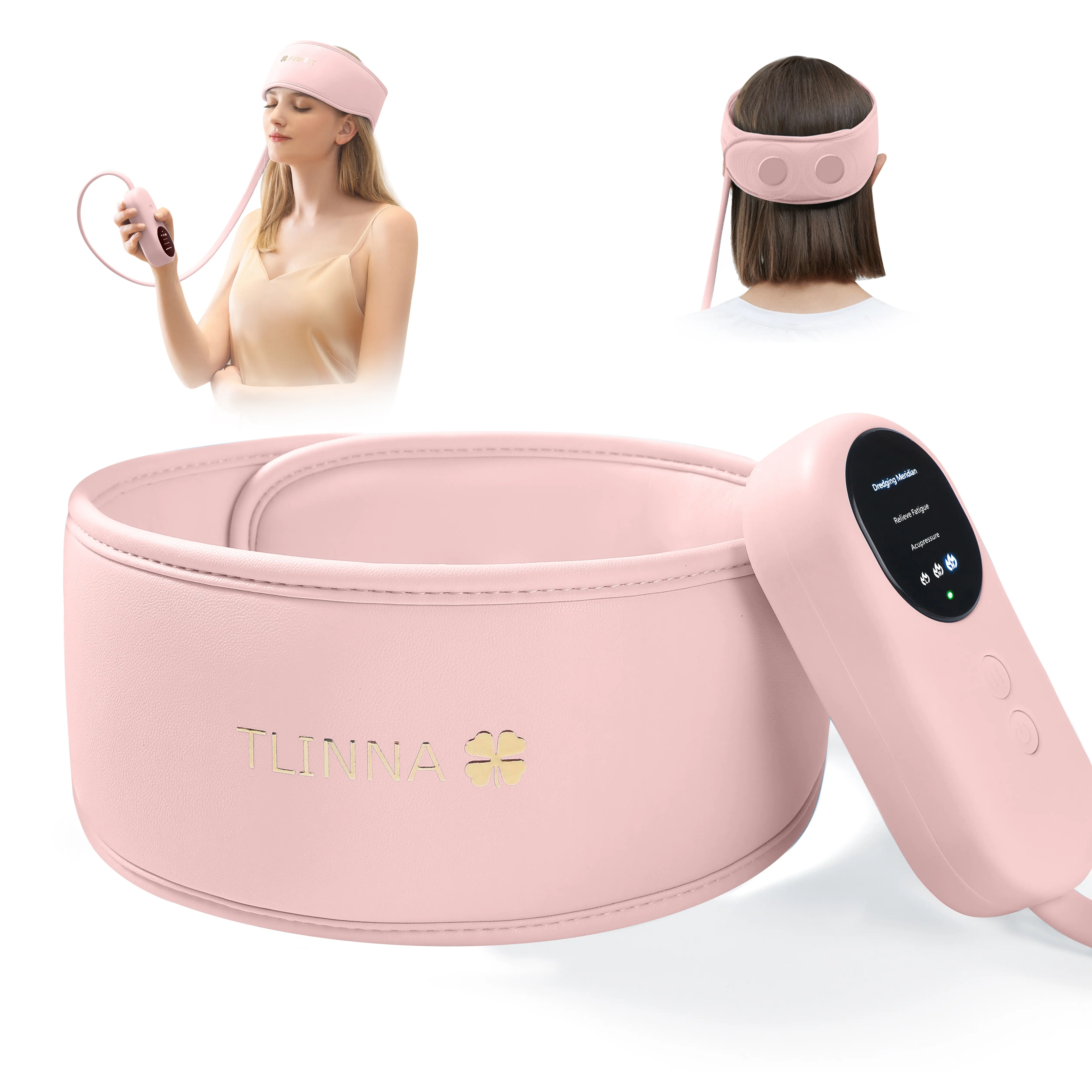Head Massager,Scalp Massager,Relief Headaches,Fatigue,Stress,Sleep aid,Hangover with Airbag Kneading,Constant Temperature Hot Compress for Head