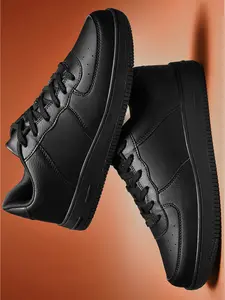Men's Classic Low-Top Sneakers, Retro Casual Trainer Leather Shoes with Non-Slip Rubber Sole, Timeless Streetwear Style for Daily Commute, Walking & All-Match Outfits, Comfortable Fashion Footwear