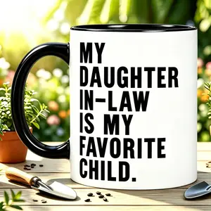 Daughter-in-Law Ceramic Cup, Gifts Cup, Funny Father-in-Law Gift, Perfect Father’s Day Present from Daughter-in-Law, Great Wedding or Family Occasion Gift