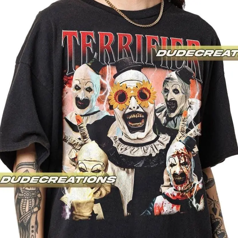 Terrifier Vintage T-Shirt, Halloween Shirt, Horror Movie Shirt, BeetleJuice Shirt, 90s Graphic