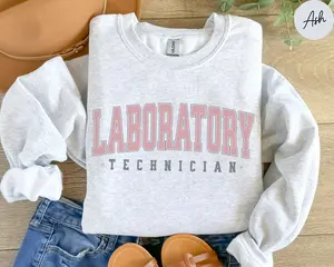 Laboratory Technician Sweatshirt / Short Sleeve T-SHIRT , Lab Tech Scientist, Pathology , CLT Clinical Lab Tech Week  Casual Sleeve Unisex