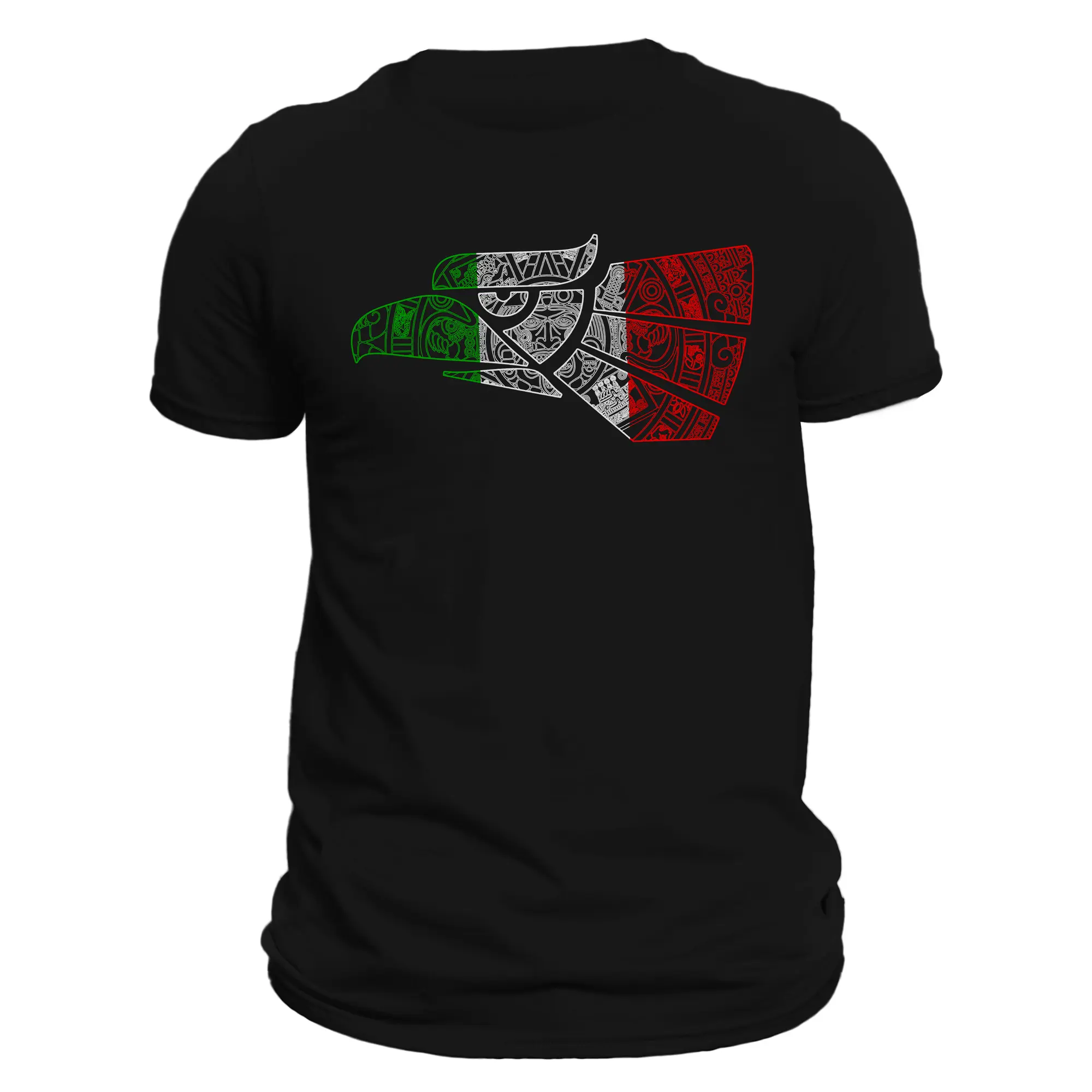 [100% Cotton] Made In Mexico Eagle Aztec Calendar Design T-Shirt Adult Unisex T-Shirt Golf Gift T-Shirt For Men And Women