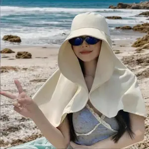 Women's Solid Color Wide Brim Lightweight Sun Hat, Casual Outdoor Sun Protection Hat for Women & Girls, Fashion Accessories for Daily Wear