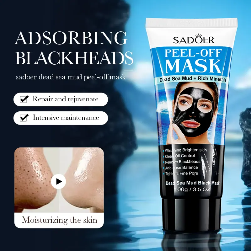 Dead Sea Mud Peel-Off Face Mask, 100g Mineral-Rich Face Care Product with Minerals for Adults - Skin Repair, Clogged Pores Solution, Hydrating Deep Cleanse, Additive & Alcohol-Free, All Skin Types, Unisex Single Pack, Face Care Products