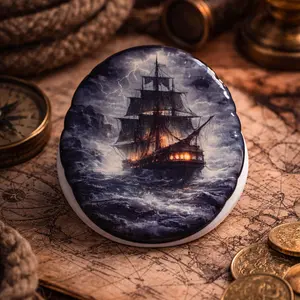 Dark Nautical Magnetic Kindle Grip | Stormy Ship MagSafe Reading Holder | Morally Grey Romance Accessory