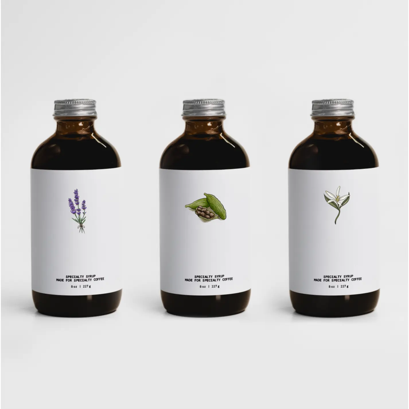 PEACE PACK - Lavender, Cardamom, Vanilla. Specialty Syrups by Pax and Beneficia