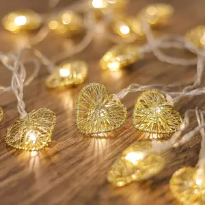 Heart String Lights – 23 FT & 20 Warm White LEDs| Indoor| Christmas Fairy Lights Engagement Wedding Decoration Table Decoration Fairy Lights