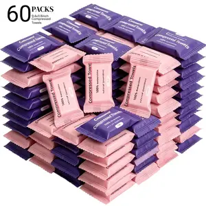 Compressed Towel Tablets Disposable Extra Thick Ultra Soft Travel Towels,Portable Face Cloths, Soft Thick Expandable Wash Towels for Travel, Home, Camping, Outdoor, Gym, Makeup Removal（30/60/90/120Packs）
