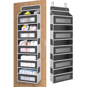 2026 New 20KG Heavy Duty Over-The-Door Hanging Organizer | 5-Tier Storage Box with Clear Mesh & Anti-Tip Design, Space-Saving for Bedroom, Bathroom, Kitchen.