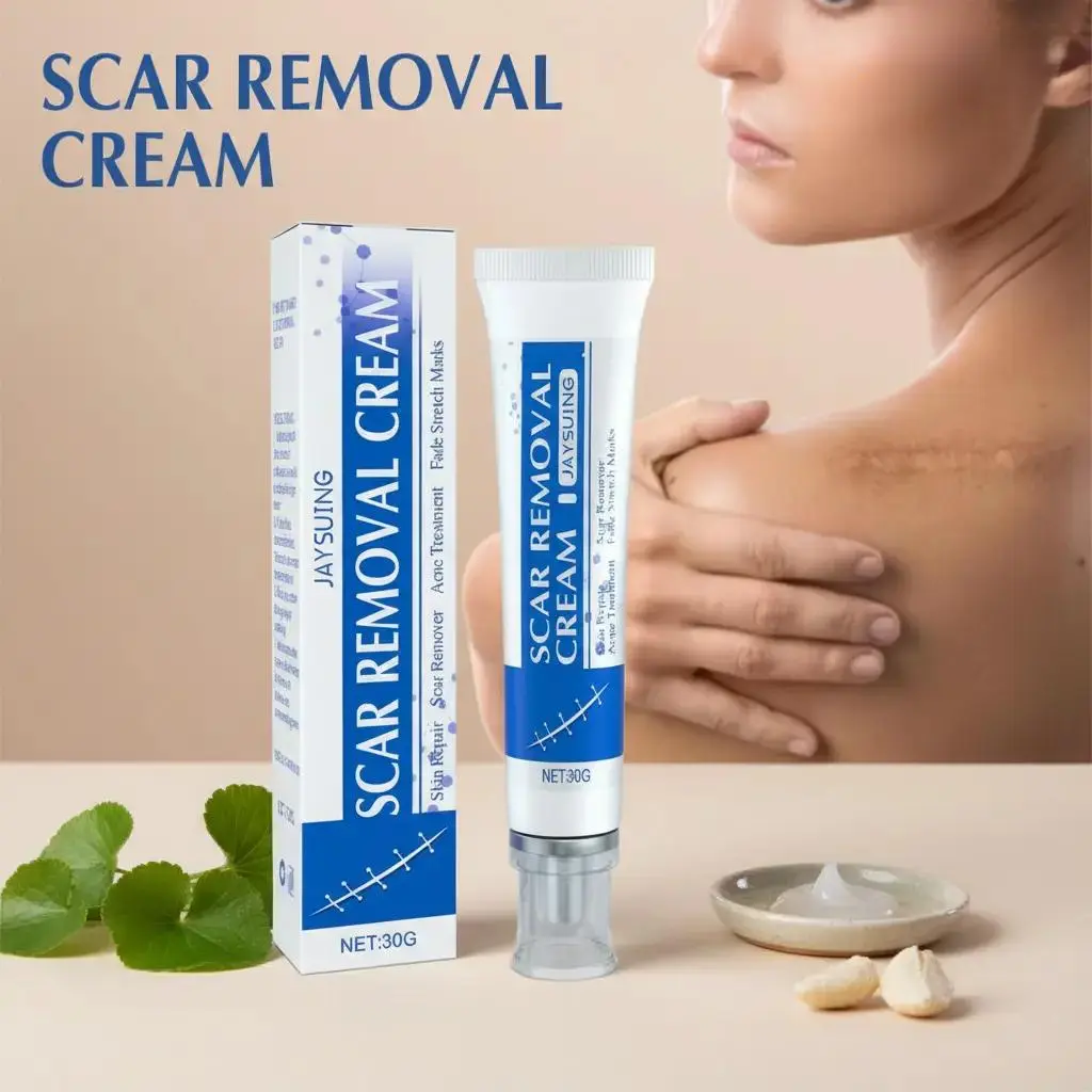 Scar Removal Cream JA062210201-30g with Shea Butter Squalane & Centella Asiatica for Skin Repair Acne Treatment & Scar Reduction Therapeutic Healthcare