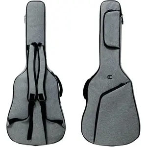 41 Inch Acoustic Guitar Bag Guitar Case  Straps Soft Guitar Gig Bag Adjustable Straps Grey