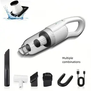 SOPAMI 10,000Pa Cordless Car Vacuum, 4-in-1 Mini Vacuum Cleaner with 10,000Pa Powerful Suction, Type-C Charging, 2 Suction Modes, Ultra-Light for Cars, Homes, Desks, and Keyboards