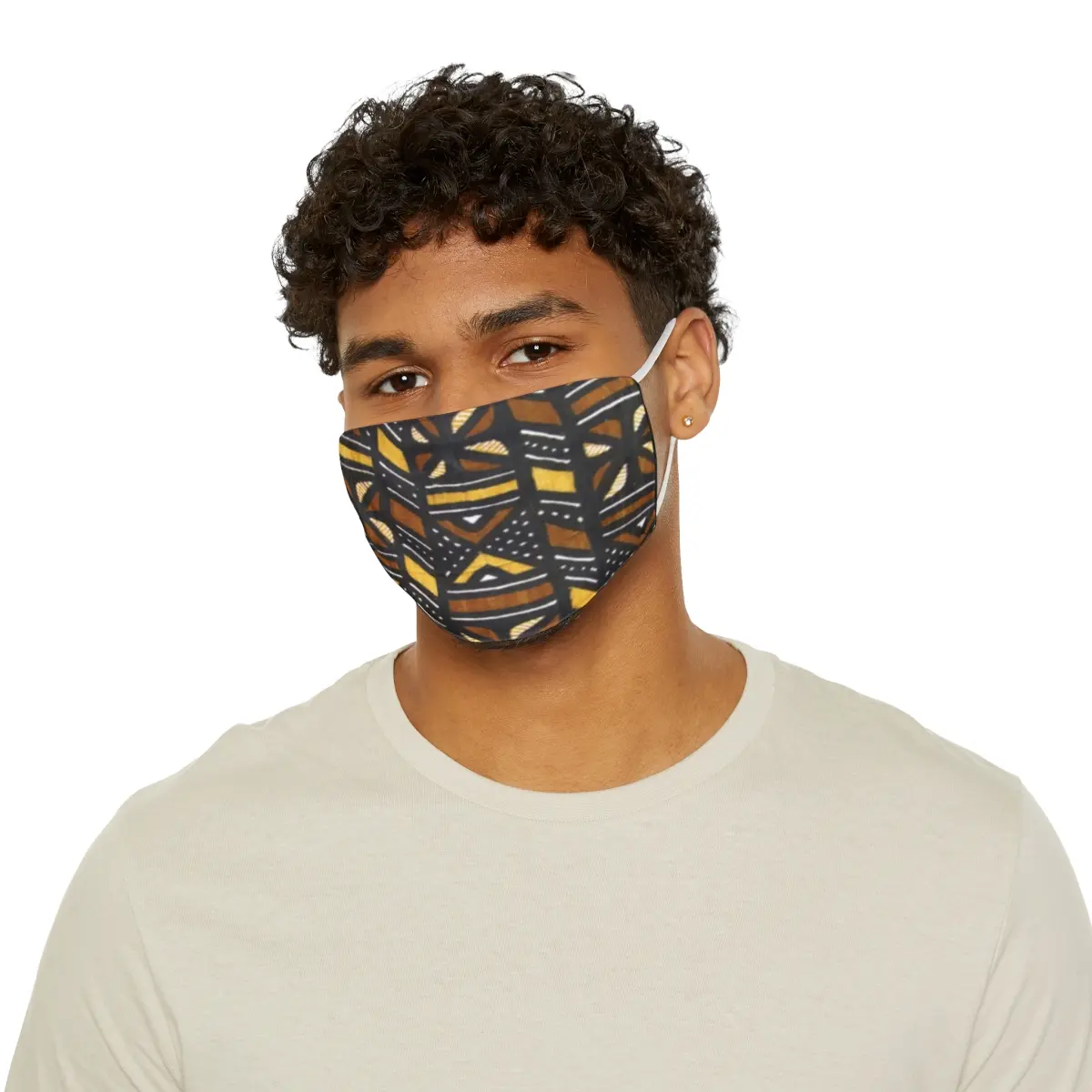 Traditional African Face Mask / Brown (Adult Unisex)