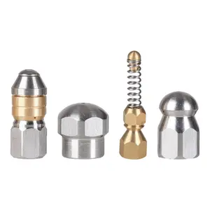 4Pcs Pressure Washer Sewer Jetter Nozzle Drain Jetter Hose Nozzle for Kitchen Pipeline Garden Industrial Pipe Unclog Drain
