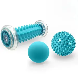Foot Massager Roller & Massage Lacrosse Ball & Spiky Ball, 1 Set Foot Massage Tool, Deep Tissue Massage Tool for Home & Travel, Body Care Tool, Home Spa Equipment
