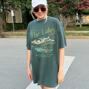 [Sale Up To 45%] The Lakes Shirt Swift Graphic Tee Shirt Vintage Retro Folklore Era Music Lyrics Gift for Fan Unisex Comfort Colors Tshirt