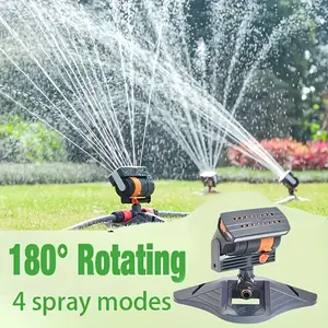 Garden Sprinkler with 16 Nozzles, 180° Rotatable Head, Automatic Irrigation System, Wide Coverage, Easy Installation, No Power Needed, Lawn and Garden Watering