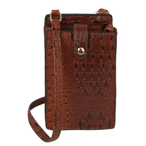 Fashion World Ostrich Croc Crossbody Bag Cell Phone Purse