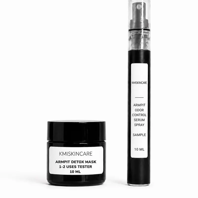 “Try Me First” Armpit Detox Sample Kit| Mask & Serum Spray Targets Strong Pungent Odor, Brightens Dark Spots - For Teens & Adults