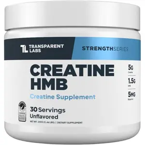 Creatine HMB Powder – Creatine Monohydrate with HMB for Muscle Growth, Strength, Energy & Athletic Performance – Unflavored, 30 Servings