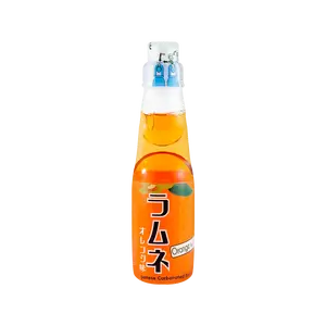 FUJIYA Miyako Ramune Soda Orange Flavor - Japanese Carbonated Drink 200ml