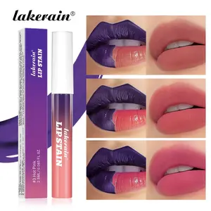 Lakerain 3 Color Peel-Off Lipstick, Matte Finish, Long-Lasting Waterproof, Daily Commute Glossy Lip Balm, 2.5ML