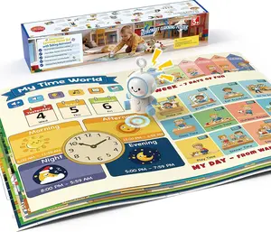 HOMESTEC Interactive Learning Posters, With Talking Astronaut Pen Tap to Learn ABCs Numbers Colors and Words Screen Free Educational Toy for Toddlers Ages 3 to 5