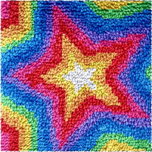 Latch Hook Rugs Kits for Adults Beginners, 13inch Small Latch Hook Rug Making Kit with Precut Yarns Coded Canvas