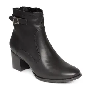 Aetrex Rubi Slip-On Boot - Black | Women's Orthotic Boots for Foot Pain Relief & All-Day Comfort