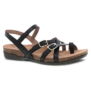 Roslyn Black Waxy Burnished Sandal