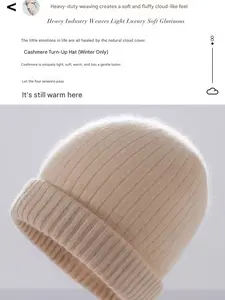 Thick Warm Cashmere Knit Hat