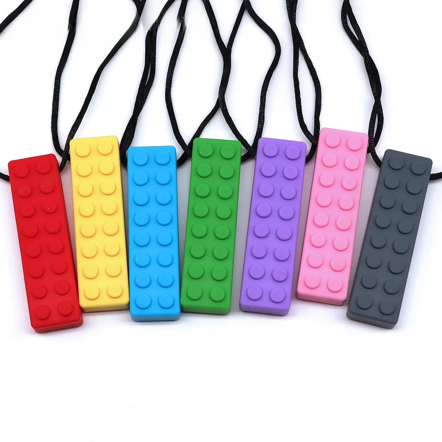 BY-FAN16 Chew Necklaces for Sensory Kids and Adults, 7 Pack  Sensory Necklace with Autism, Anxiety, ADHD, SPD, Silicone Chew Necklace for Boys Girls Adults Chewing Biting Fidgeting