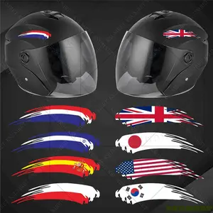 Flag Stickers, 1 Pair, Ideal for Motorcycle and Helmet Decoration, Scratch Covering, Perfect for Customization and Protection