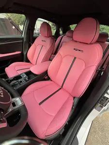 Kia K5 Pink Vegan Leather Upholstery for Car Interior - Stylish and Modern Look