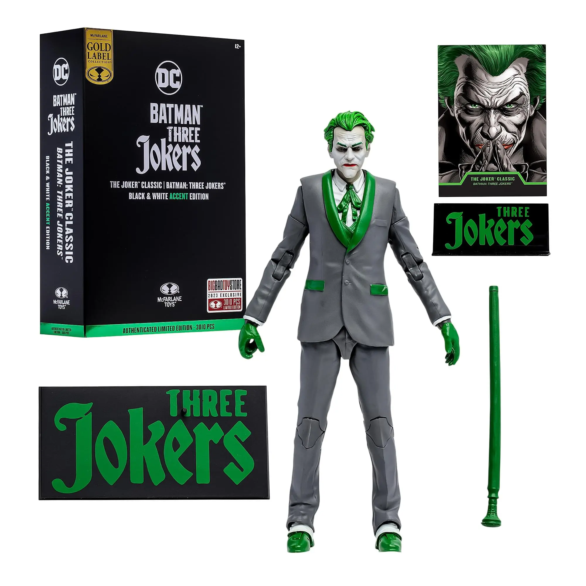 DC Multiverse Batman: Three Jokers Action Figure | Joker BW Accent Edition