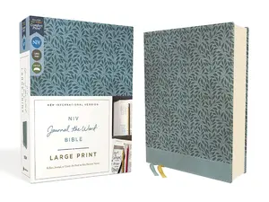 NIV, Journal the Word Bible (Perfect for Note-Taking), Large Print, Red Letter, Comfort Print: Reflect, Take Notes, or Create Art Next to Your Favorite Verses