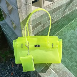Korean-style Ins Aesthetic Summer New Transparent Jelly Shoulder Bag, Jellyfish Bag, Trendy Large Capacity