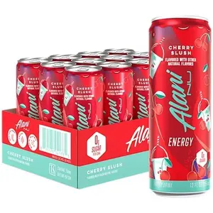 Alani Nu Energy Drink - Cherry Slush (12 Drinks, 12 Fl. Oz. Each)
